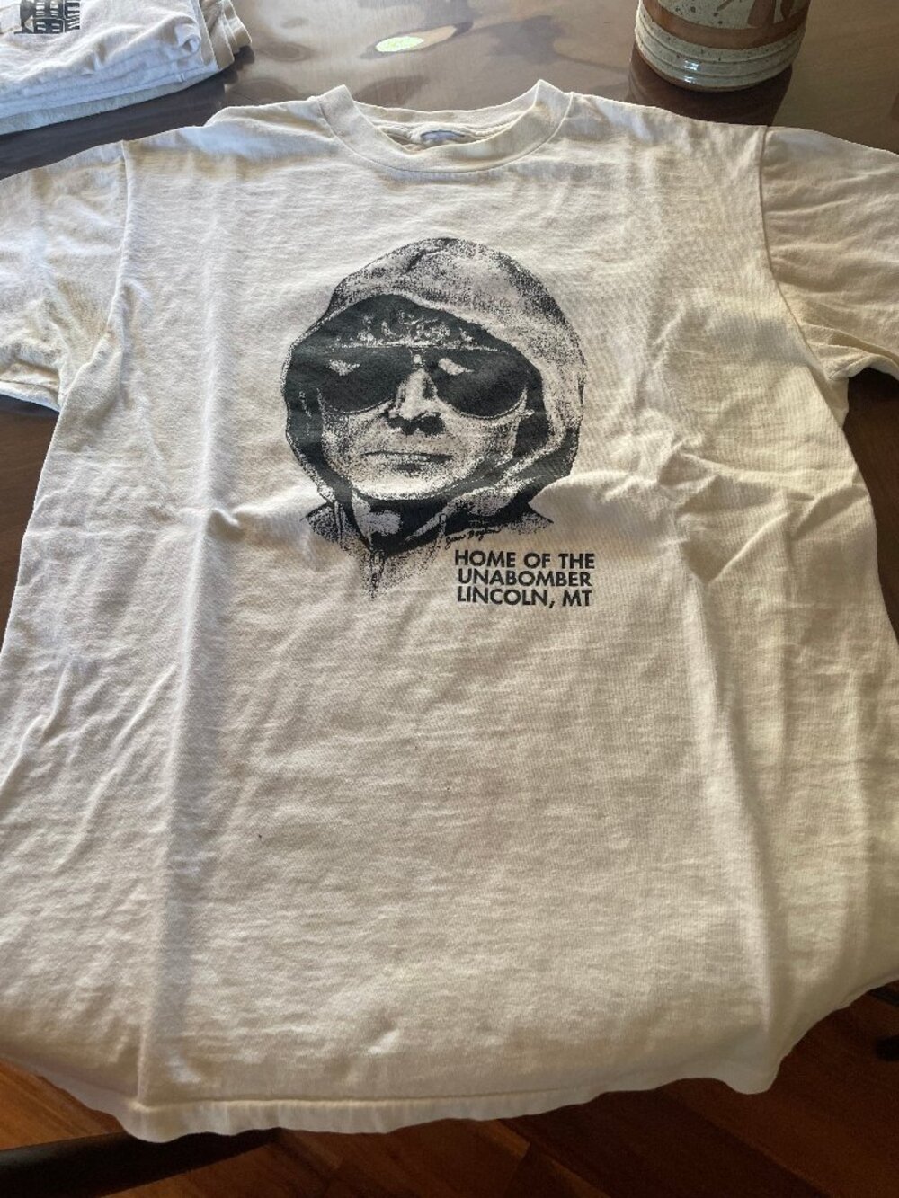 "Montana, the Last Best Place to Hide"   Vintage Unabomber T-shirt 1996